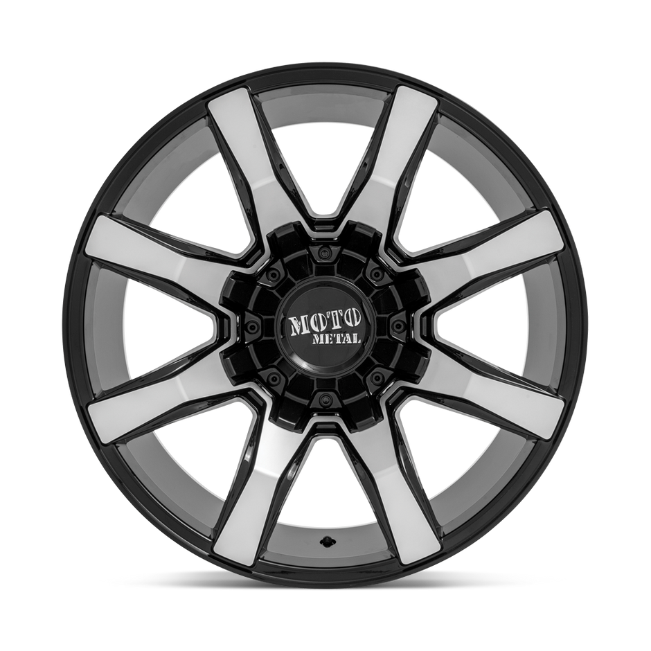 Moto Metal MO804 Spider 22x10 Gloss Black Machined -18mm ET 110.1mm CB 5x139.7/5x150