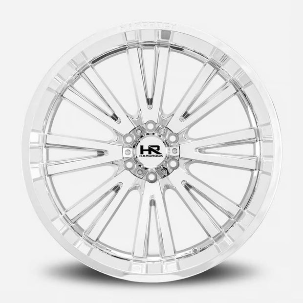 Hardrock Offroad Spine Xposed 24x12 Chrome -44mm ET 87.1mm CB 6x135 wheel
