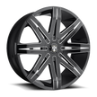 DUB Wheels S227 Stacks 22x9.5 Gloss Black Milled 33mm ET 72.56mm CB 5x114.3/5x120