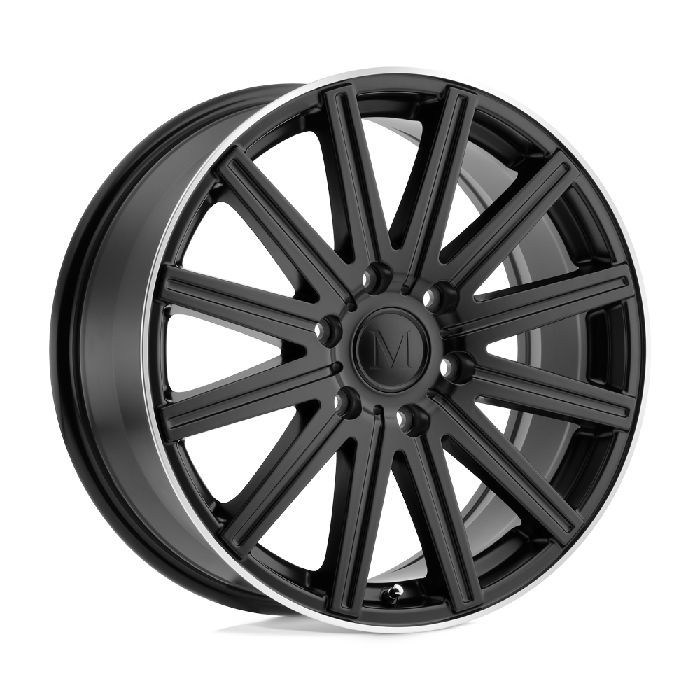Mandrus Stark 18x8 Matte Black w/Machined Lip 52mm ET 84.1mm CB 6x130