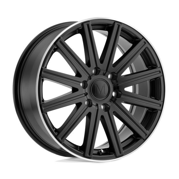 Mandrus Stark 18x8 Matte Black w/Machined Lip 52mm ET 84.1mm CB 6x130