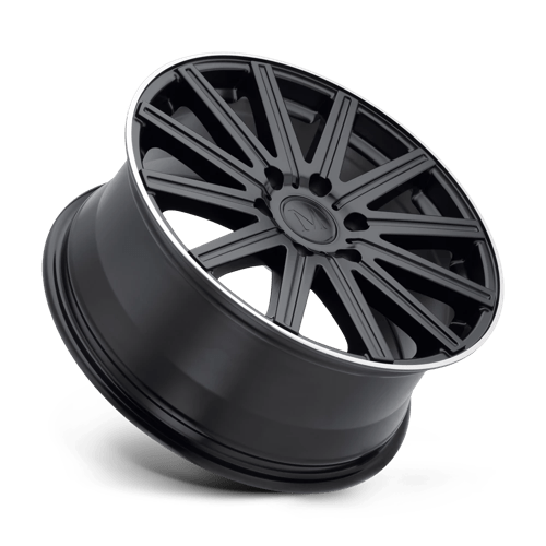 Mandrus Stark 18x8 Matte Black w/Machined Lip 52mm ET 84.1mm CB 6x130