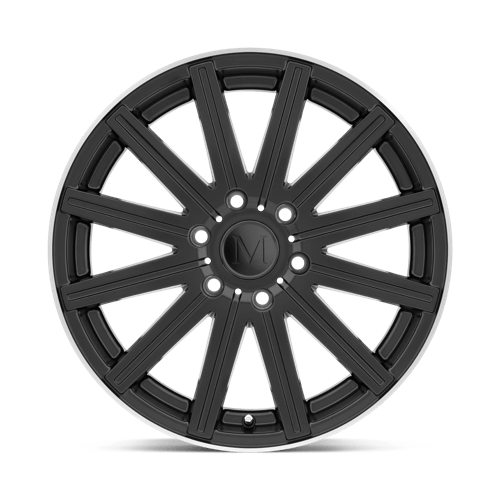 Mandrus Stark 18x8 Matte Black w/Machined Lip 52mm ET 84.1mm CB 6x130