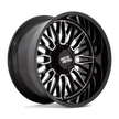 Moto Metal MO809 Stinger 22x12 Gloss Black Machined -44mm ET 78.1mm CB Custom BP