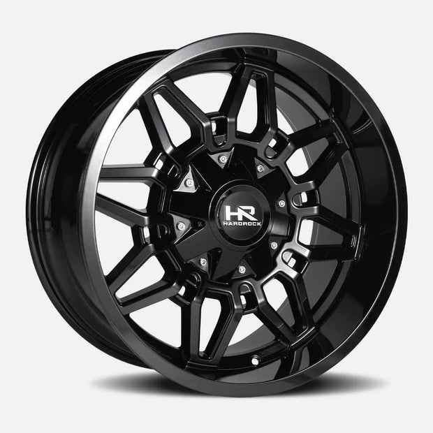 Hardrock Offroad Striker 22x10 Gloss Black -25mm ET 87mm CB 5x127/5x139.7 wheel