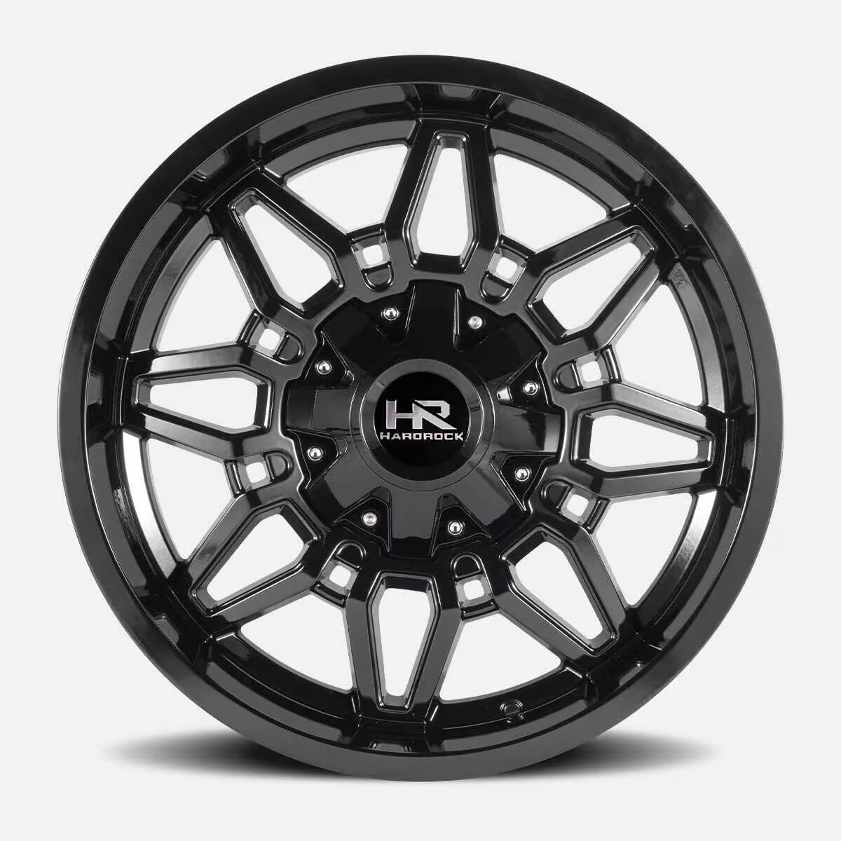 Hardrock Offroad Striker 22x10 Gloss Black -25mm ET 125.2mm CB 8x170 wheel