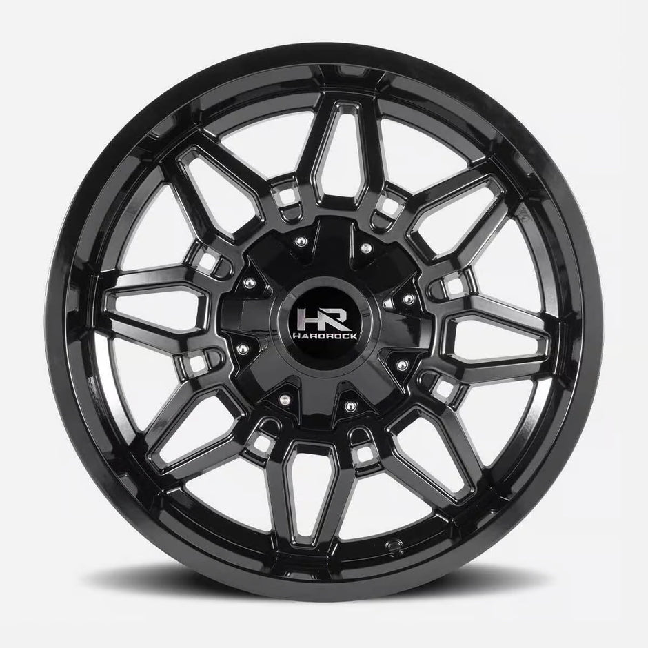 Hardrock Offroad Striker 22x10 Gloss Black -25mm ET 110.3mm CB 5x150/5x139.7 wheel