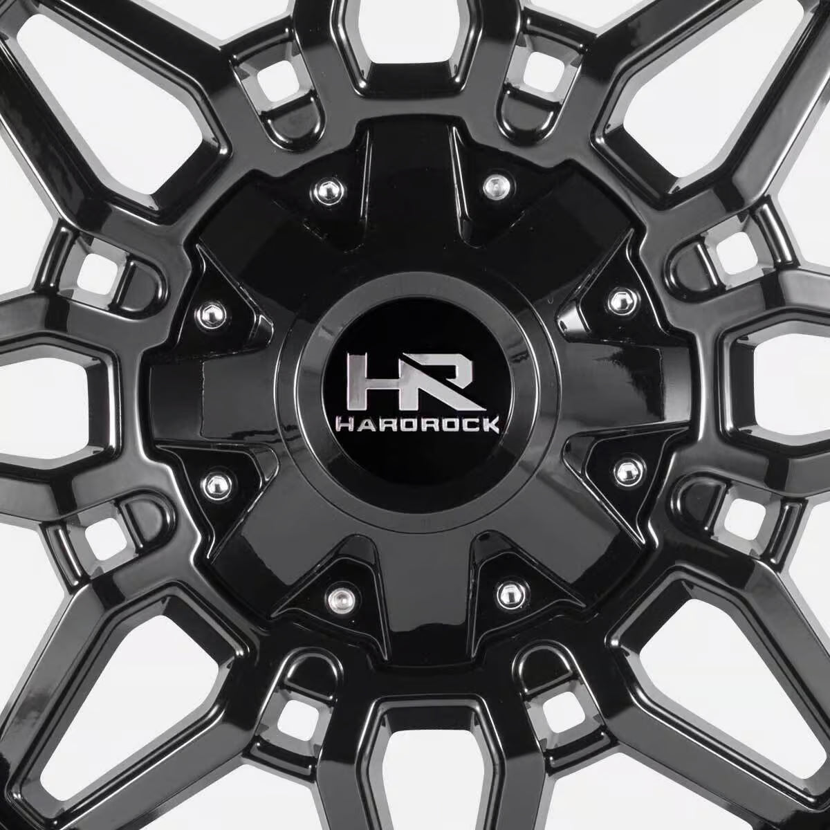 Hardrock Offroad Striker 22x10 Gloss Black -25mm ET 125.2mm CB 8x165.1 wheel