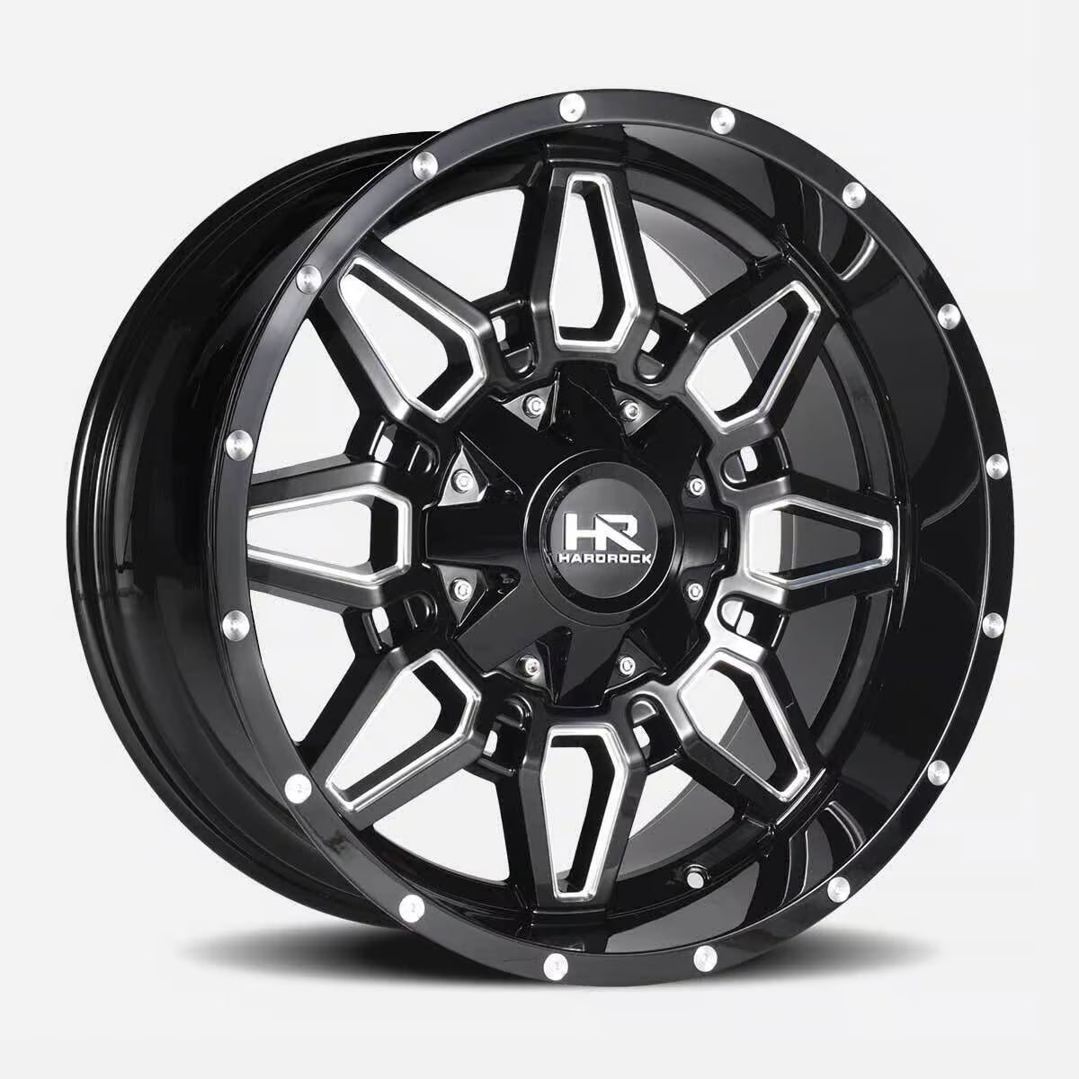 Hardrock Offroad Striker 20x9 Gloss Black Milled wheel