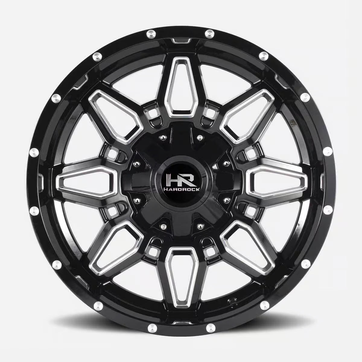 Hardrock Offroad Striker 20x9 Gloss Black Milled wheel