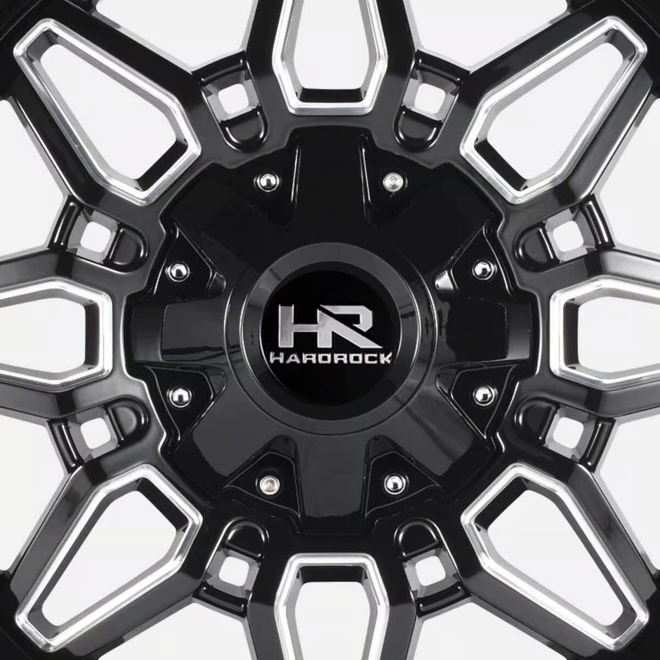 Hardrock Offroad Striker 20x9 Gloss Black Milled wheel