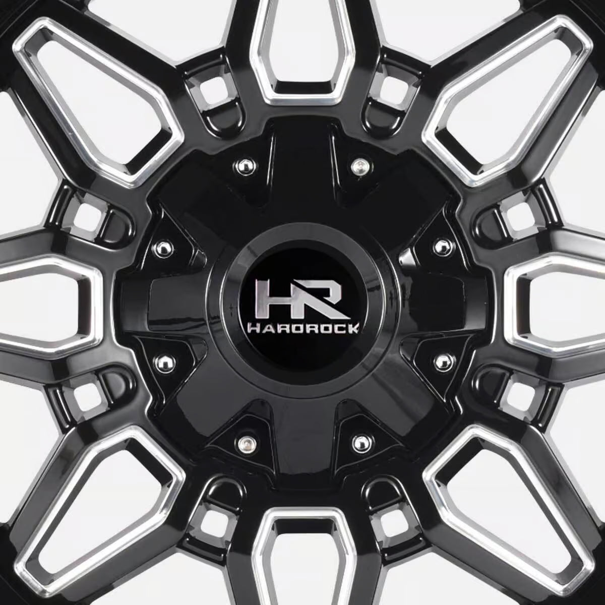 Hardrock Offroad Striker 22x10 Gloss Black Milled -25mm ET 110.3mm CB 5x150/5x139.7 wheel