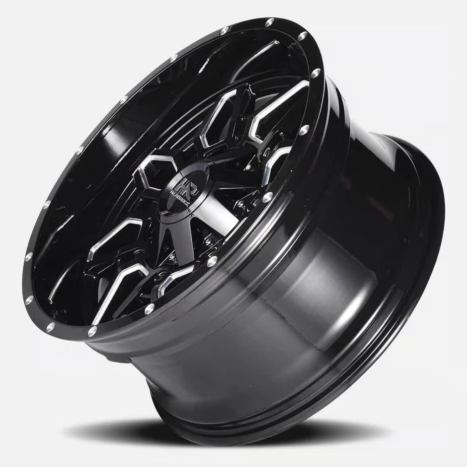 Hardrock Offroad Striker 20x12 Gloss Black Milled -51mm ET 87mm CB 5x127/5x139.7 wheel
