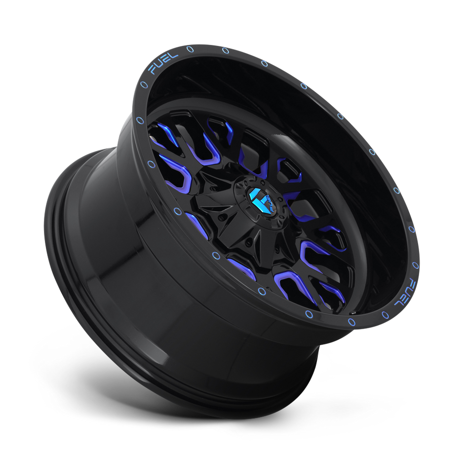 Fuel Wheels D645 Stroke 17x9 Gloss Black w/Blue Tinted Clear -12mm ET 78.1mm CB 5x114.3/5x127