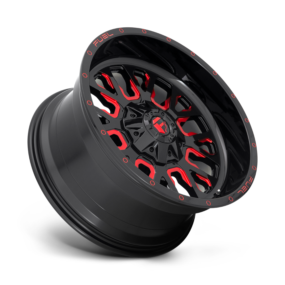 Fuel Wheels D612 Stroke 17x9 Gloss Black w/Red Tinted Clear -12mm ET 78.1mm CB 5x114.3/5x127