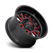 Fuel Wheels D612 Stroke 17x9 Gloss Black w/Red Tinted Clear -12mm ET 78.1mm CB 5x114.3/5x127