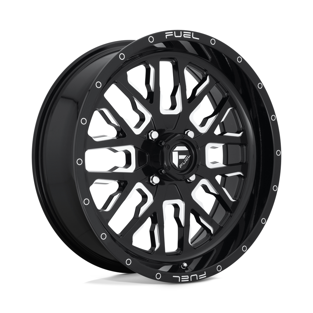 Fuel Wheels D611 Stroke UTV 18x7 Gloss Black Milled 13mm ET 132mm CB 4x156