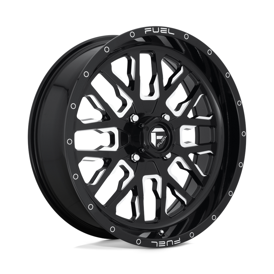 Fuel Wheels D611 Stroke UTV 18x7 Gloss Black Milled 13mm ET 132mm CB 4x156