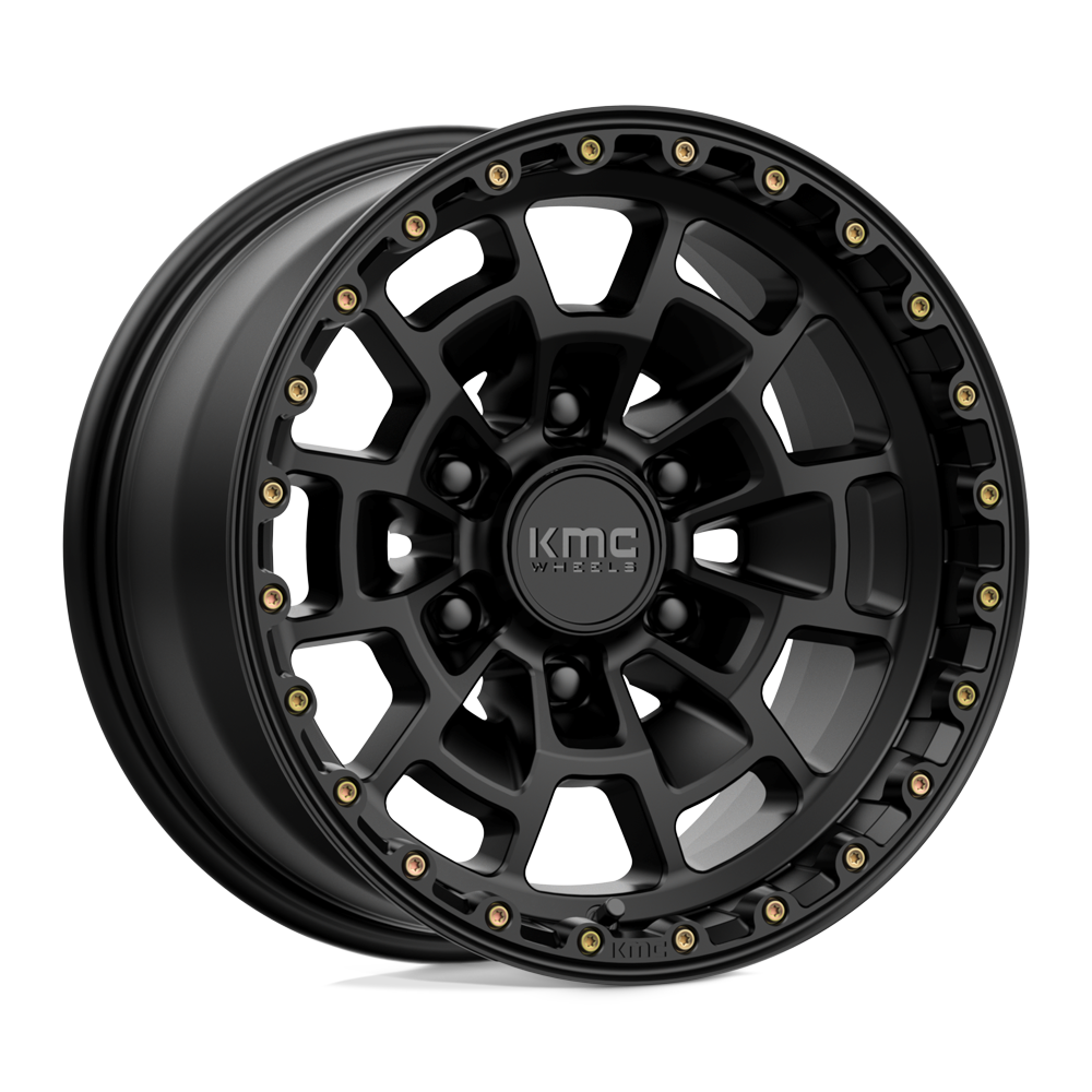 KMC Wheels KM718 Summit 16x8 Satin Black 0mm ET 106.1mm CB 6x139.7