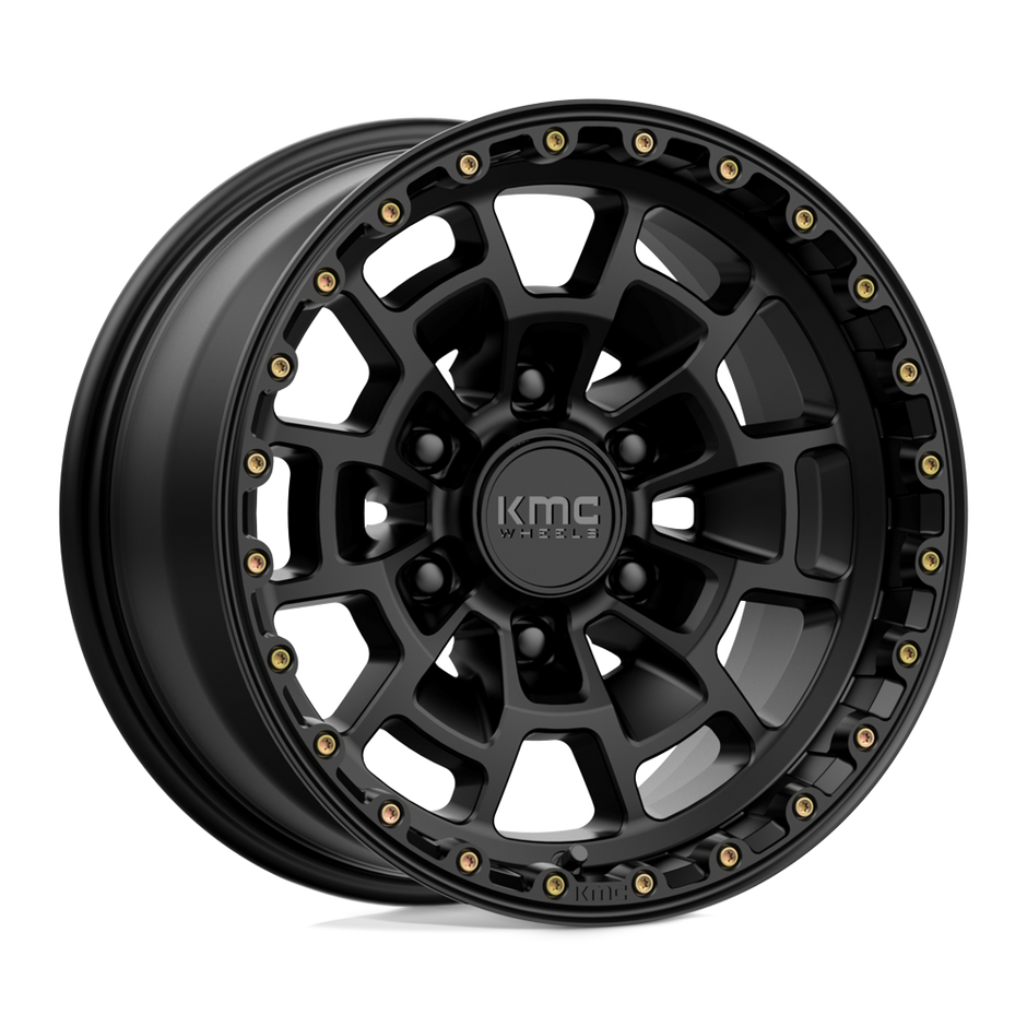KMC Wheels KM718 Summit 16x8 Satin Black 0mm ET 106.1mm CB 6x139.7