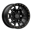 KMC Wheels KM718 Summit 16x8 Satin Black 0mm ET 106.1mm CB 6x139.7