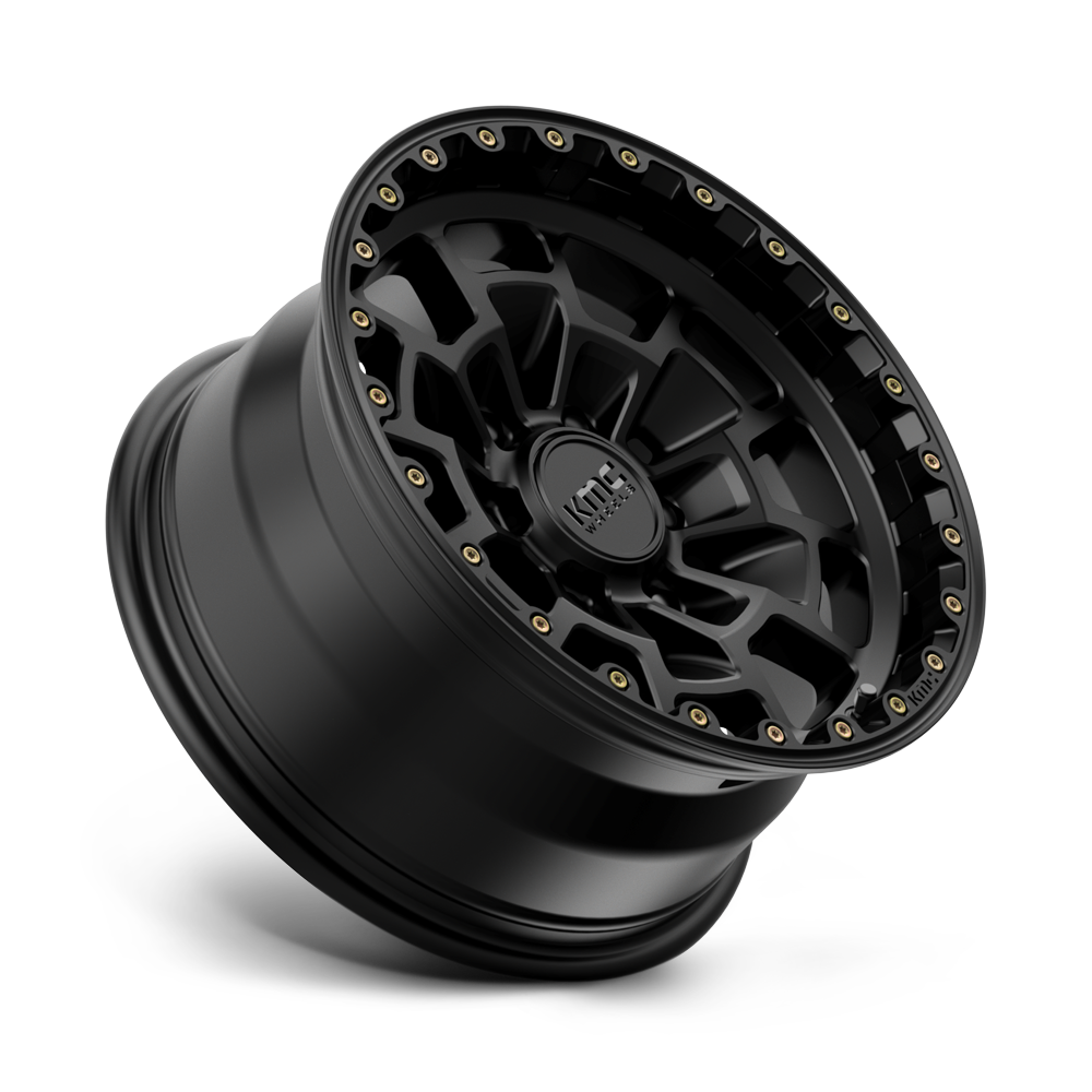 KMC Wheels KM718 Summit 16x8 Satin Black 0mm ET 106.1mm CB 6x139.7