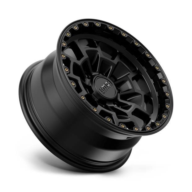 KMC Wheels KM718 Summit 16x8 Satin Black 0mm ET 106.1mm CB 6x139.7