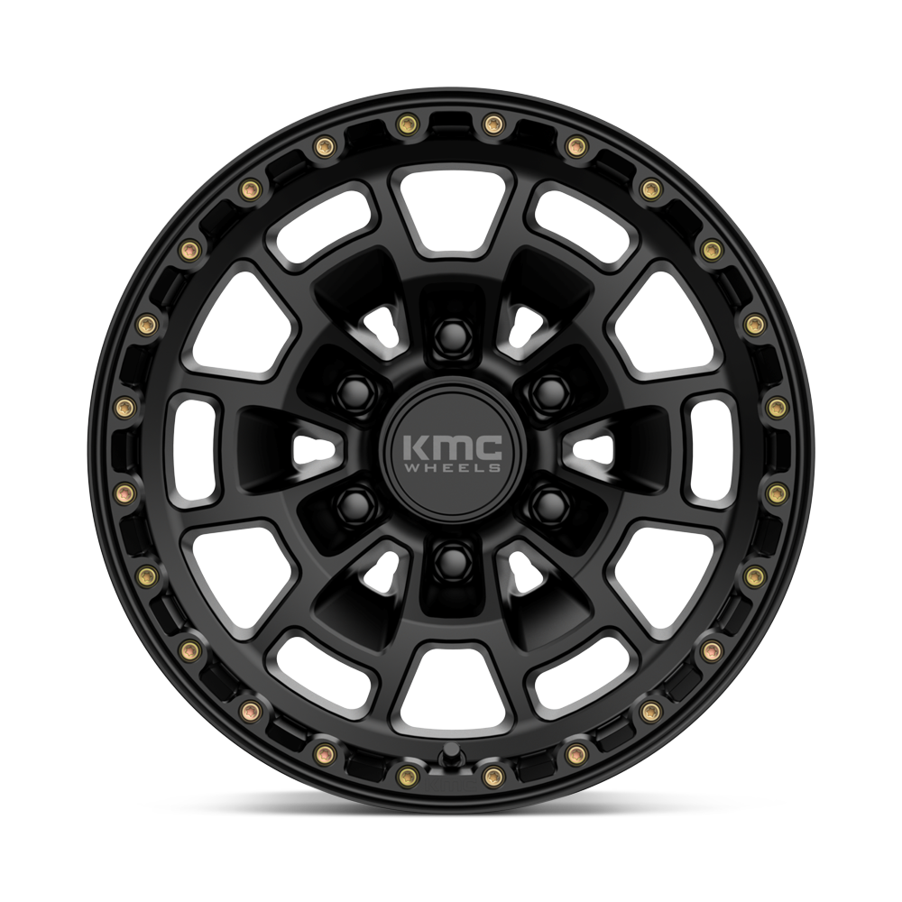 KMC Wheels KM718 Summit 16x8 Satin Black 0mm ET 106.1mm CB 6x139.7