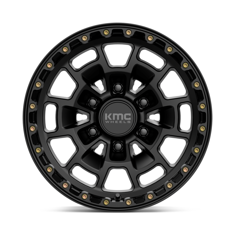 KMC Wheels KM718 Summit 16x8 Satin Black 0mm ET 106.1mm CB 6x139.7