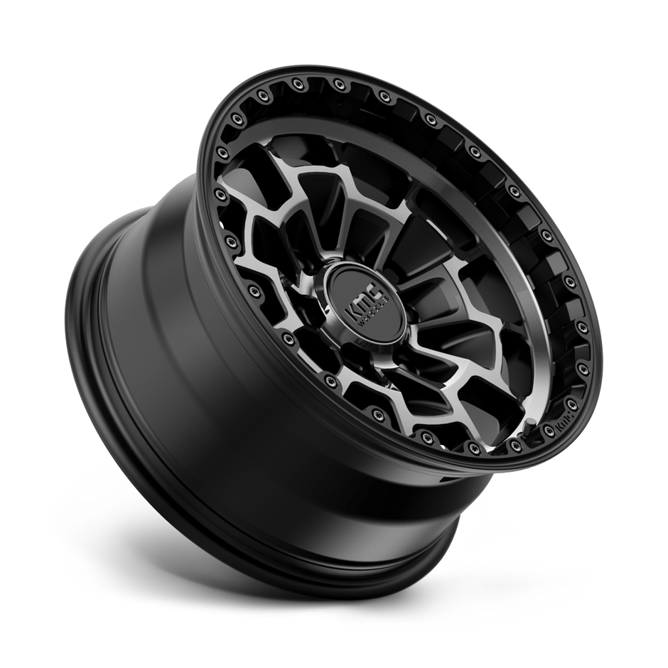 KMC Wheels KM718 Summit 16x8 Satin Black w/Gray Tint 0mm ET 106.1mm CB 6x139.7