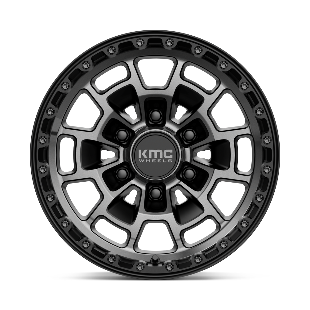 KMC Wheels KM718 Summit 16x8 Satin Black w/Gray Tint 0mm ET 106.1mm CB 6x139.7