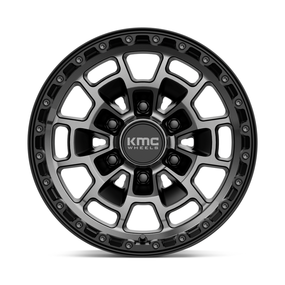 KMC Wheels KM718 Summit 16x8 Satin Black w/Gray Tint 0mm ET 106.1mm CB 6x139.7
