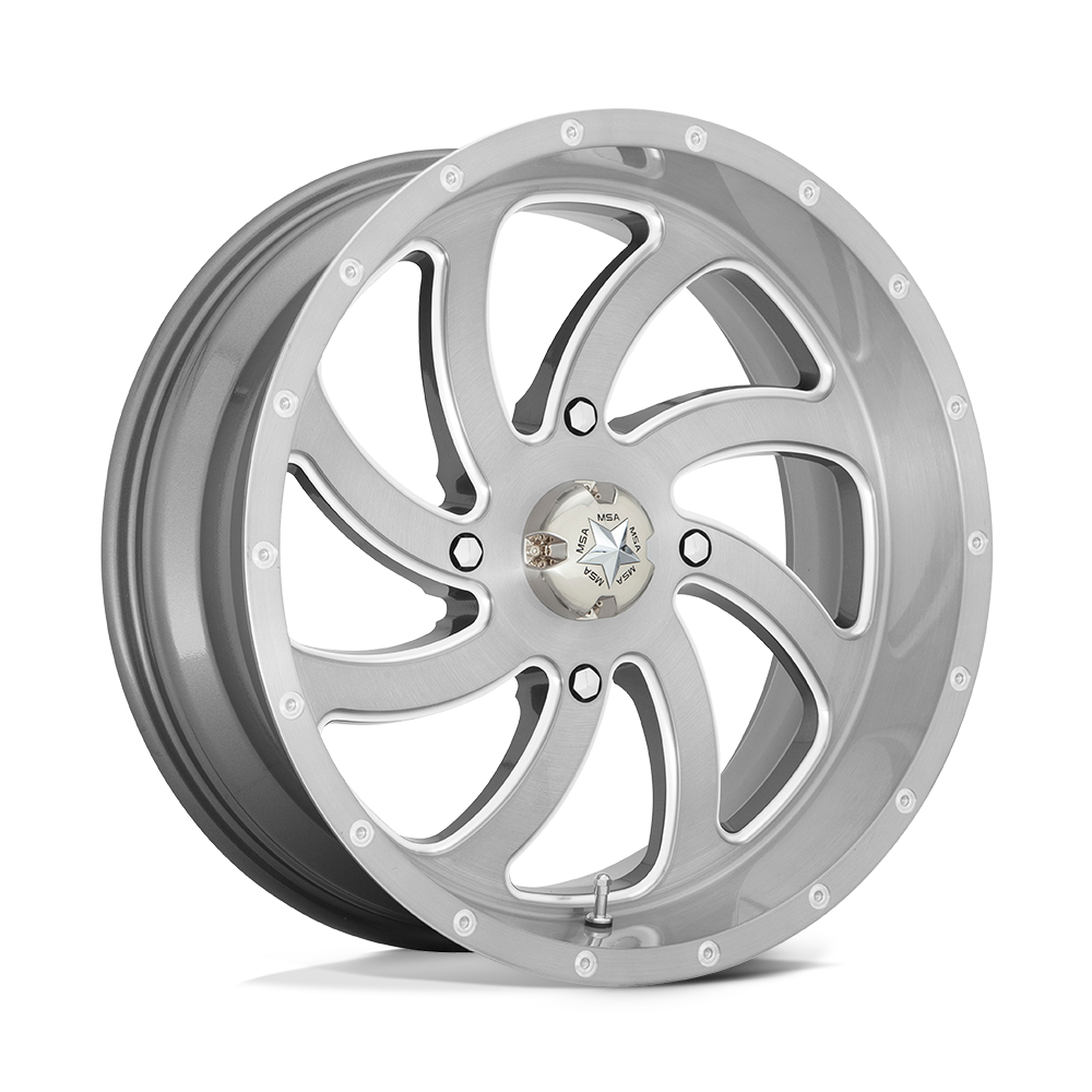 MSA Offroad Wheels M36 Switch 18x7 Brushed Titanium 0mm ET 112.1mm CB 4x137