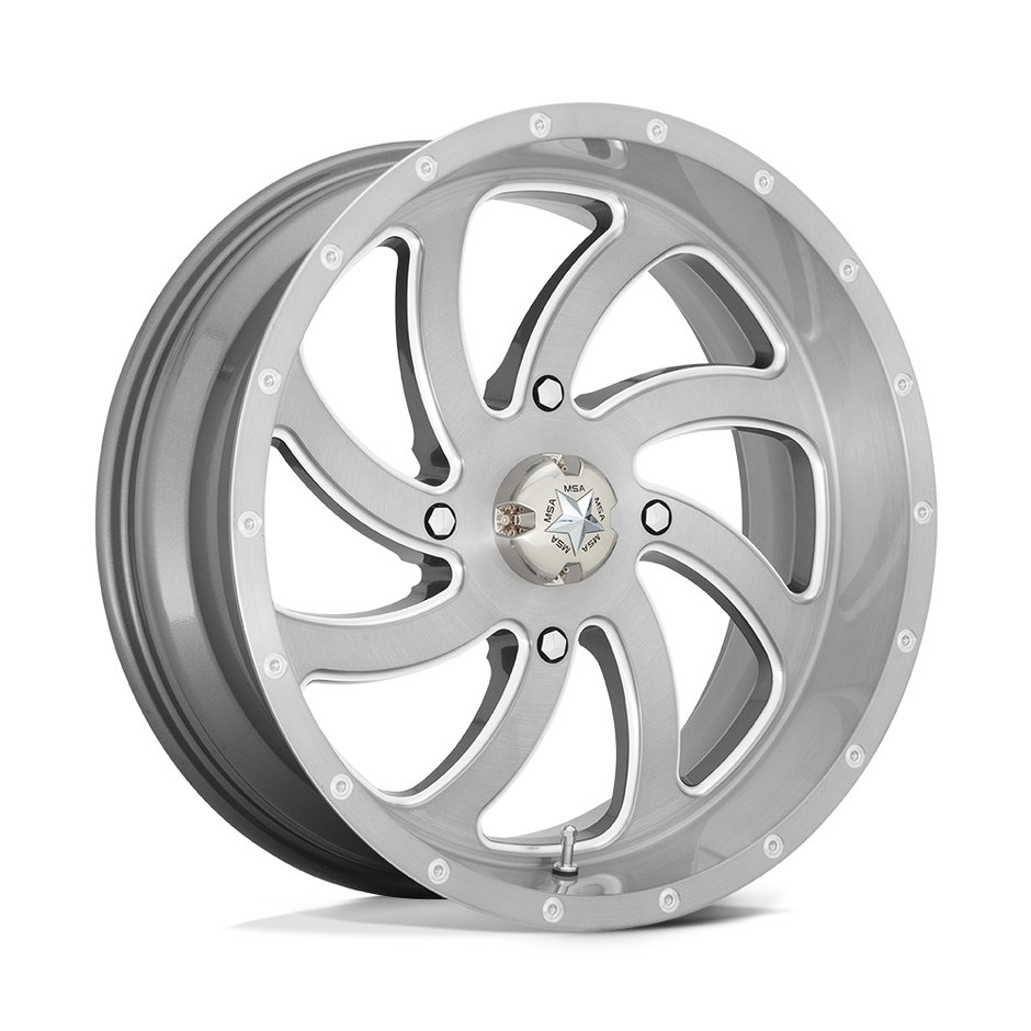 MSA Offroad Wheels M36 Switch 18x7 Brushed Titanium 0mm ET 112.1mm CB 4x137