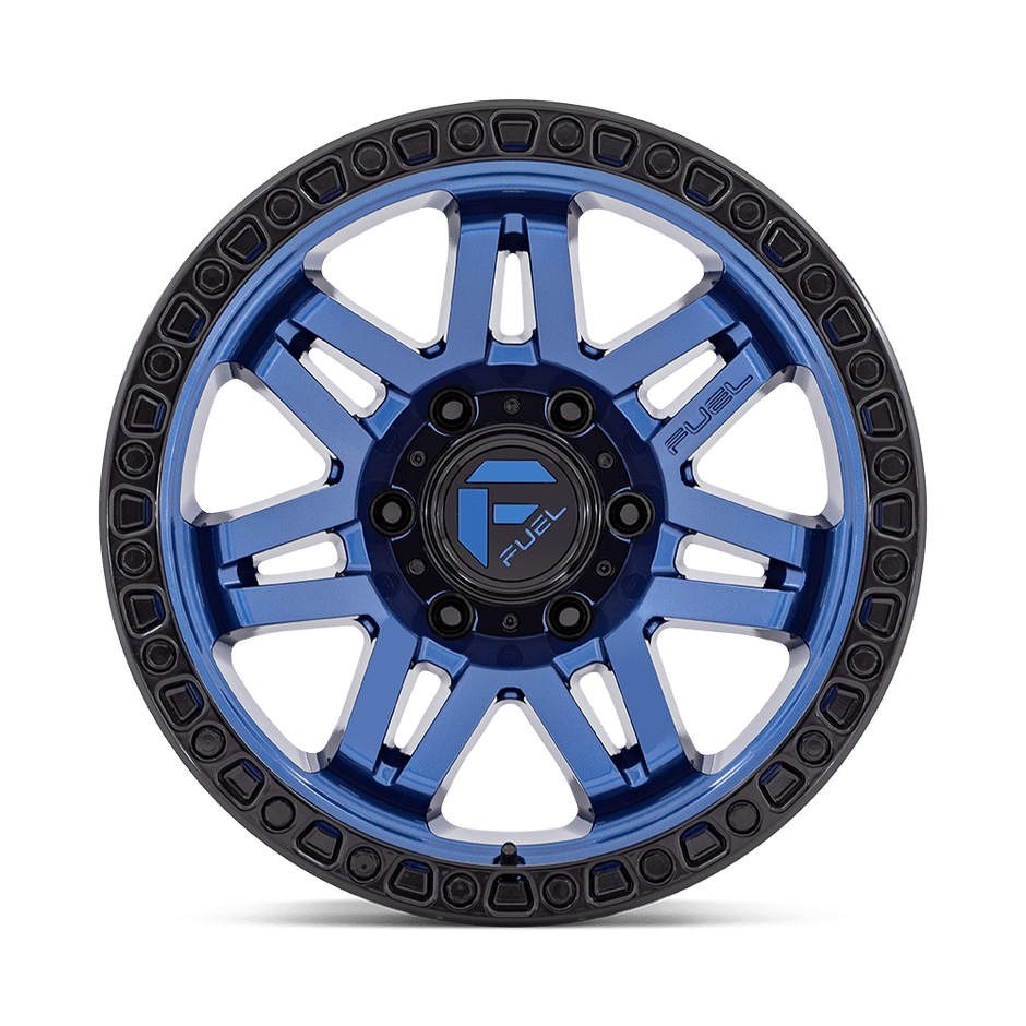 Fuel Wheels D813 Syndicate 17x9 Dark Blue w/Black Ring -12mm ET 71.5mm CB 5x127