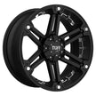 TUFF T01 17x8 Flat Black w/Chrome Inserts -13mm ET 108mm CB 6x139.7
