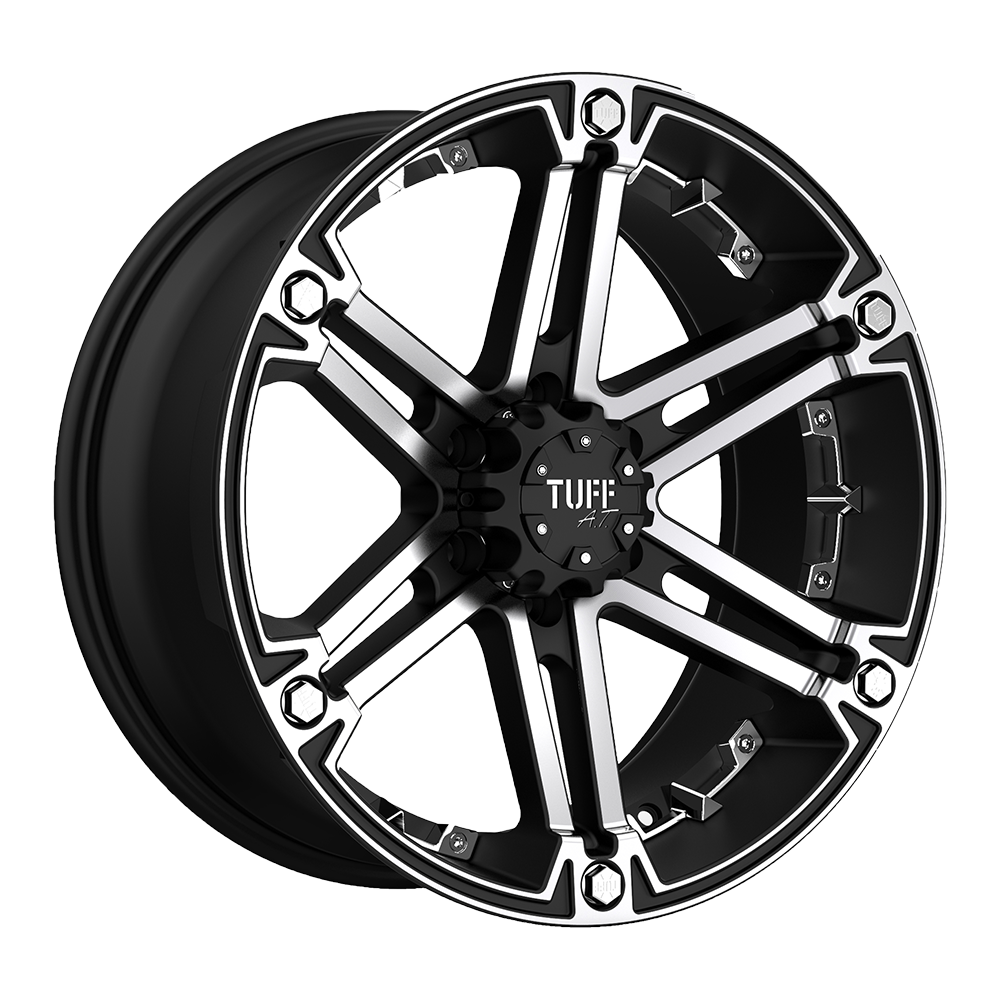 TUFF T01 18x9 Flat Black w/Machined Face -6mm ET 125.1mm CB 8x165.1