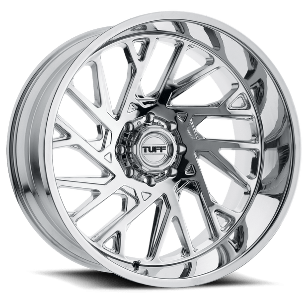 TUFF T4B-Left Wheel 22x12 Chrome -45mm ET 125.1mm CB 8x170