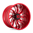 XD Wheels XD858 Tension 20x10 Candy Red Milled -18mm ET 106.1mm CB 6x139.7 wheel