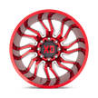 XD Wheels XD858 Tension 20x10 Candy Red Milled -18mm ET 87.1mm CB 6x135 wheel