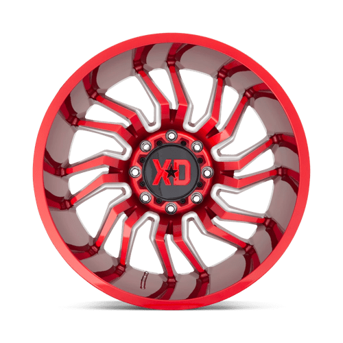 XD Wheels XD858 Tension 22x10 Candy Red Milled -18mm ET 125.1mm CB 8x165.1 wheel