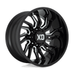 XD Wheels XD858 Tension 20x10 Gloss Black Milled -18mm ET 106.1mm CB 6x139.7 wheel