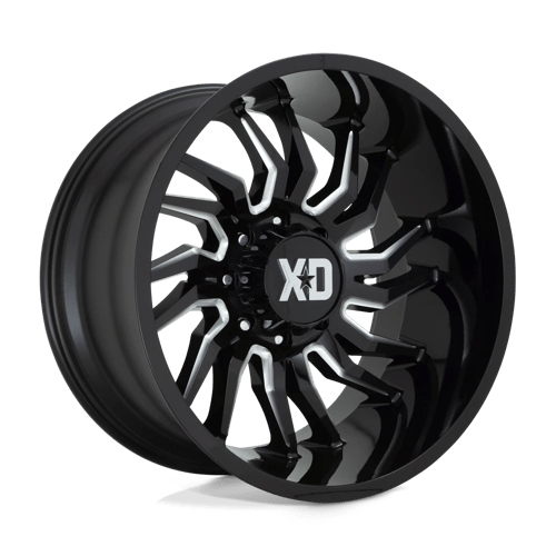XD Wheels XD858 Tension 20x10 Gloss Black Milled -18mm ET 125.1mm CB 8x170 wheel