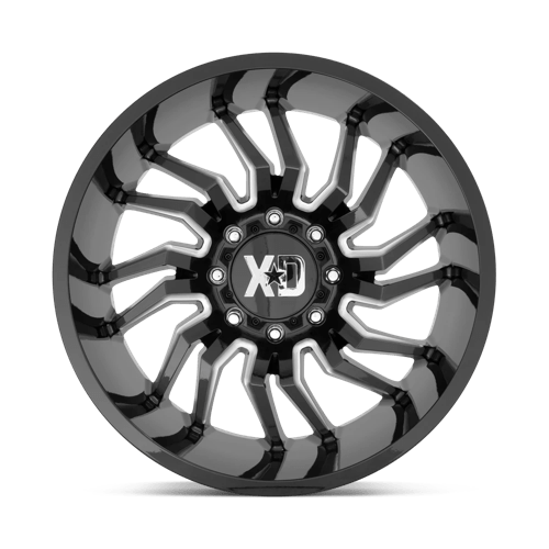 XD Wheels XD858 Tension 22x10 Gloss Black Milled -18mm ET 87.1mm CB 6x135 wheel