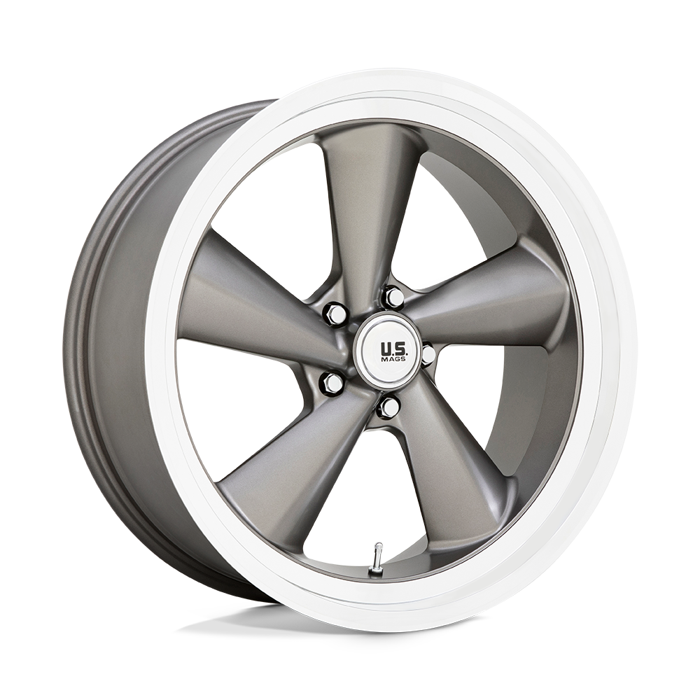 U.S. Mags U137 TS-Left Wheel 22x10.5 Anthracite w/Diamond Cut Lip 0mm ET 72.56mm CB 5x120.65