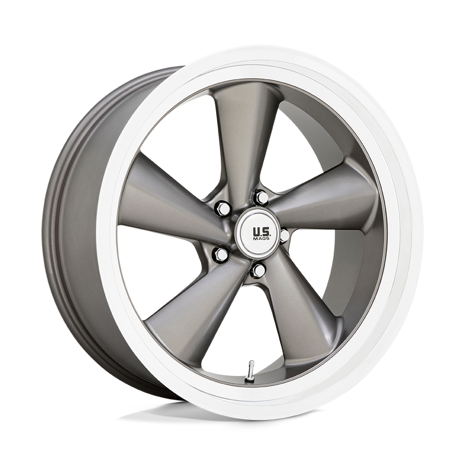 U.S. Mags U137 TS-Left Wheel 22x10.5 Anthracite w/Diamond Cut Lip 0mm ET 72.56mm CB 5x120.65