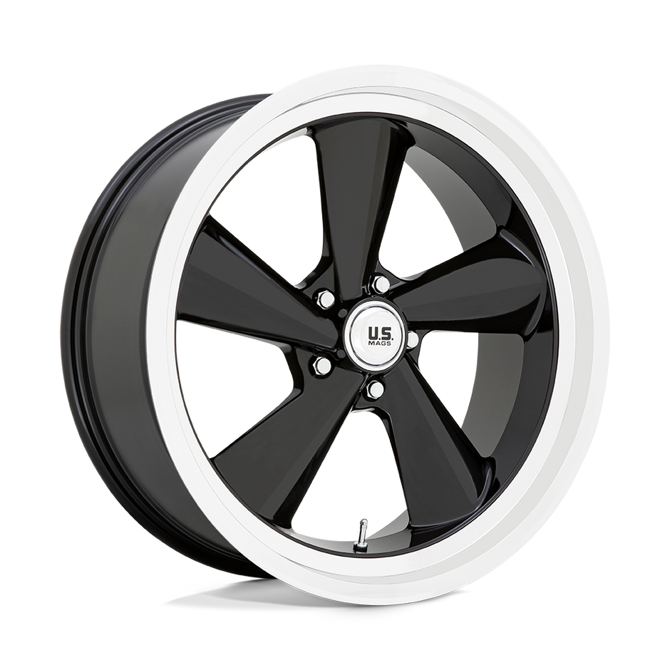 U.S. Mags U136 TS-Left Wheel 22x10.5 Gloss Black w/Diamond Cut Lip 0mm ET 72.56mm CB 5x120.65