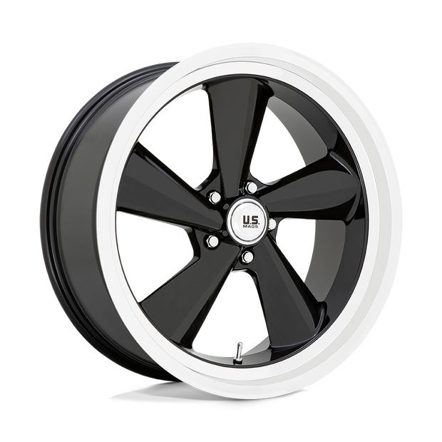 U.S. Mags U136 TS-Left Wheel 22x10.5 Gloss Black w/Diamond Cut Lip 0mm ET 72.56mm CB 5x120.65