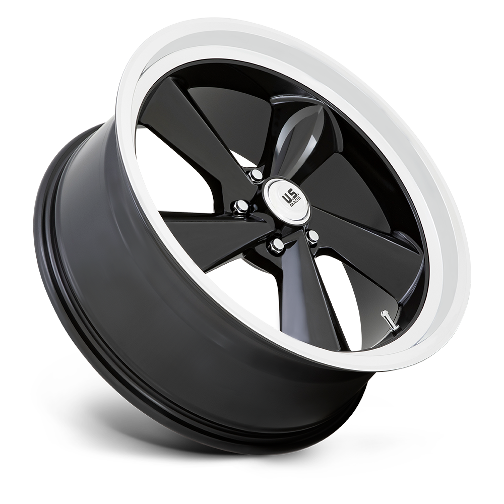 U.S. Mags U136 TS-Left Wheel 22x10.5 Gloss Black w/Diamond Cut Lip 0mm ET 72.56mm CB 5x120.65