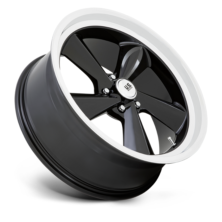 U.S. Mags U136 TS-Left Wheel 22x10.5 Gloss Black w/Diamond Cut Lip 0mm ET 72.56mm CB 5x120.65